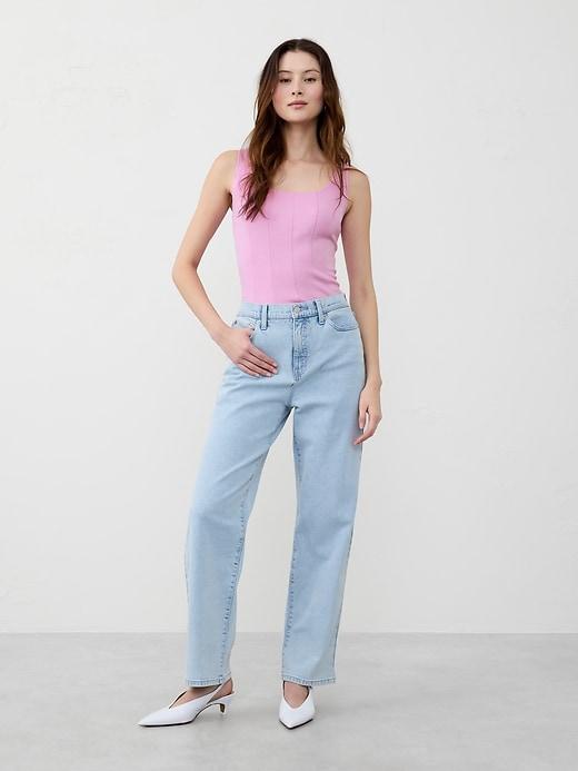 Soft Touch Scuba Corset Top Product Image