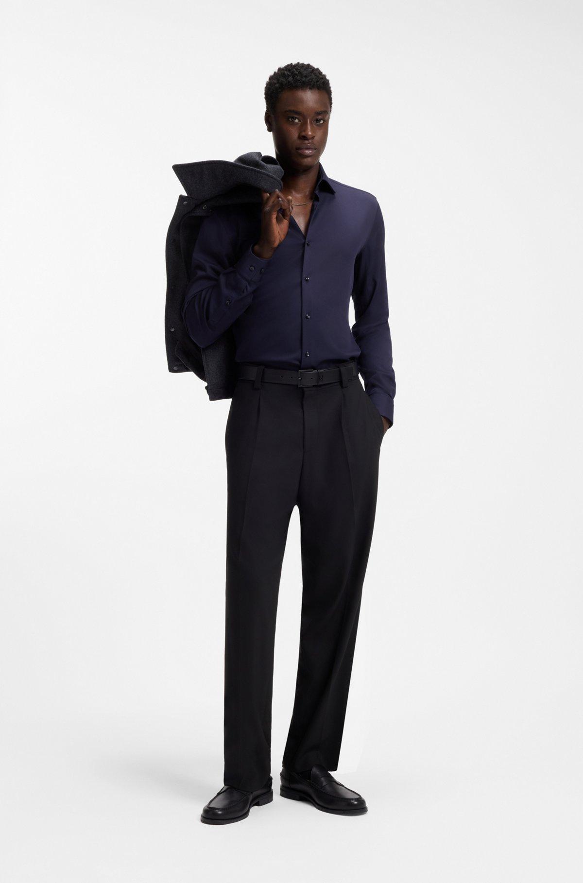 Slim-fit shirt in stretch twill Product Image