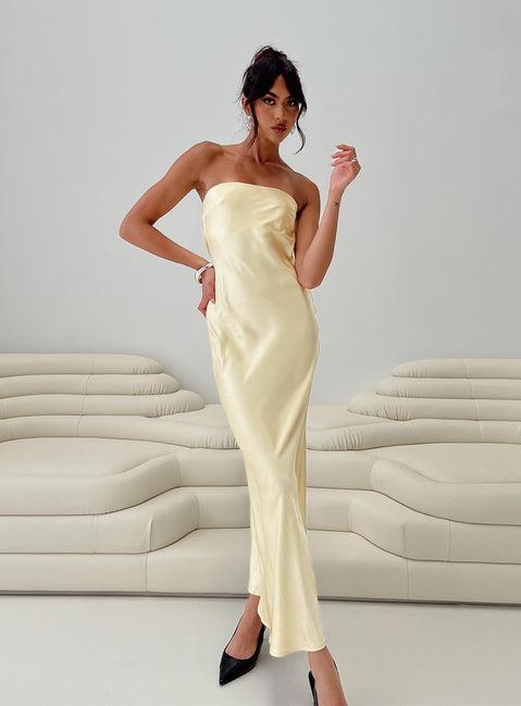 Haley Maxi Dress Yellow Product Image