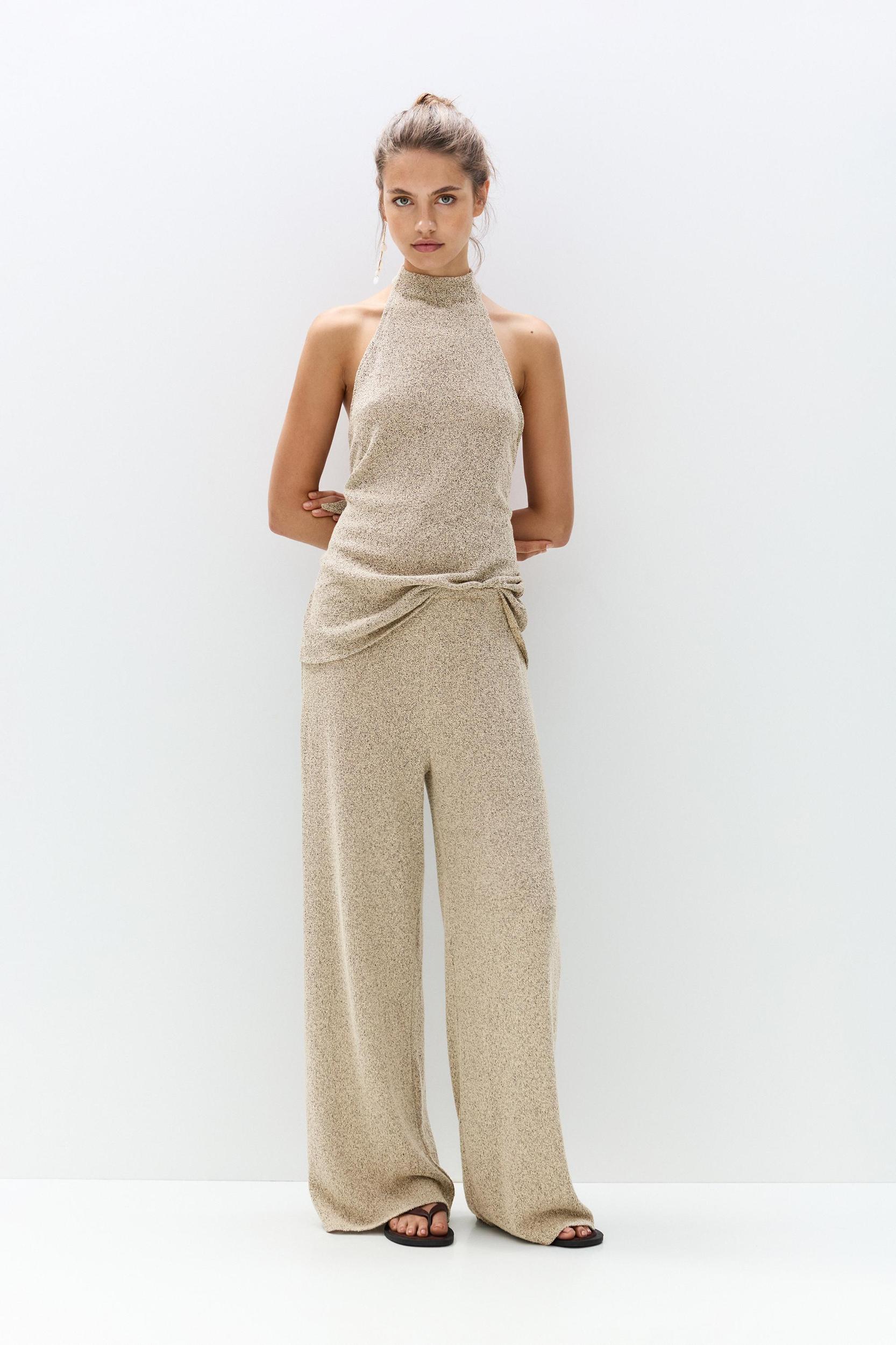 Straight fit knit pants Product Image