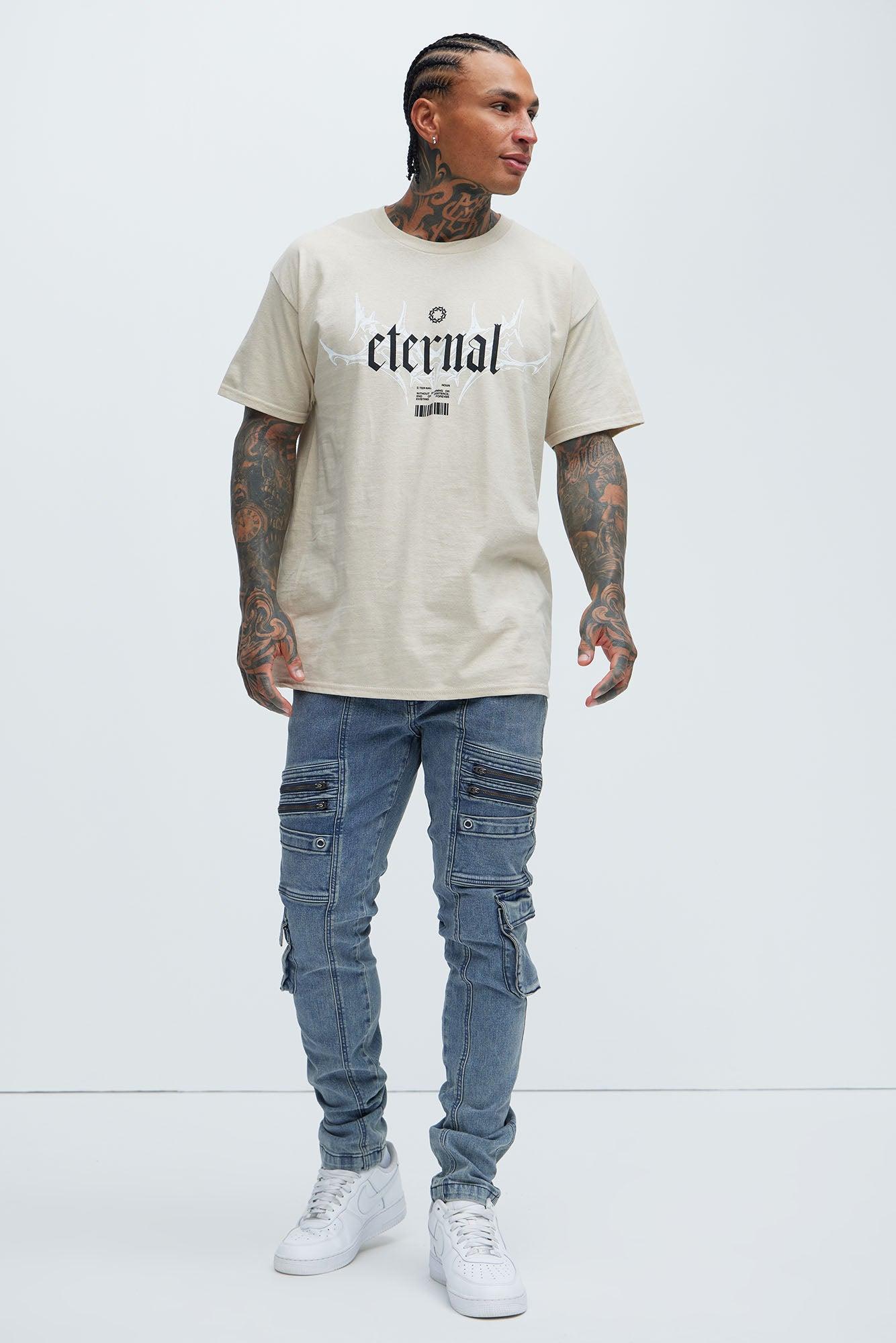 Johnny Vintage Skinny Cargo Jeans - Vintage Blue Wash Product Image