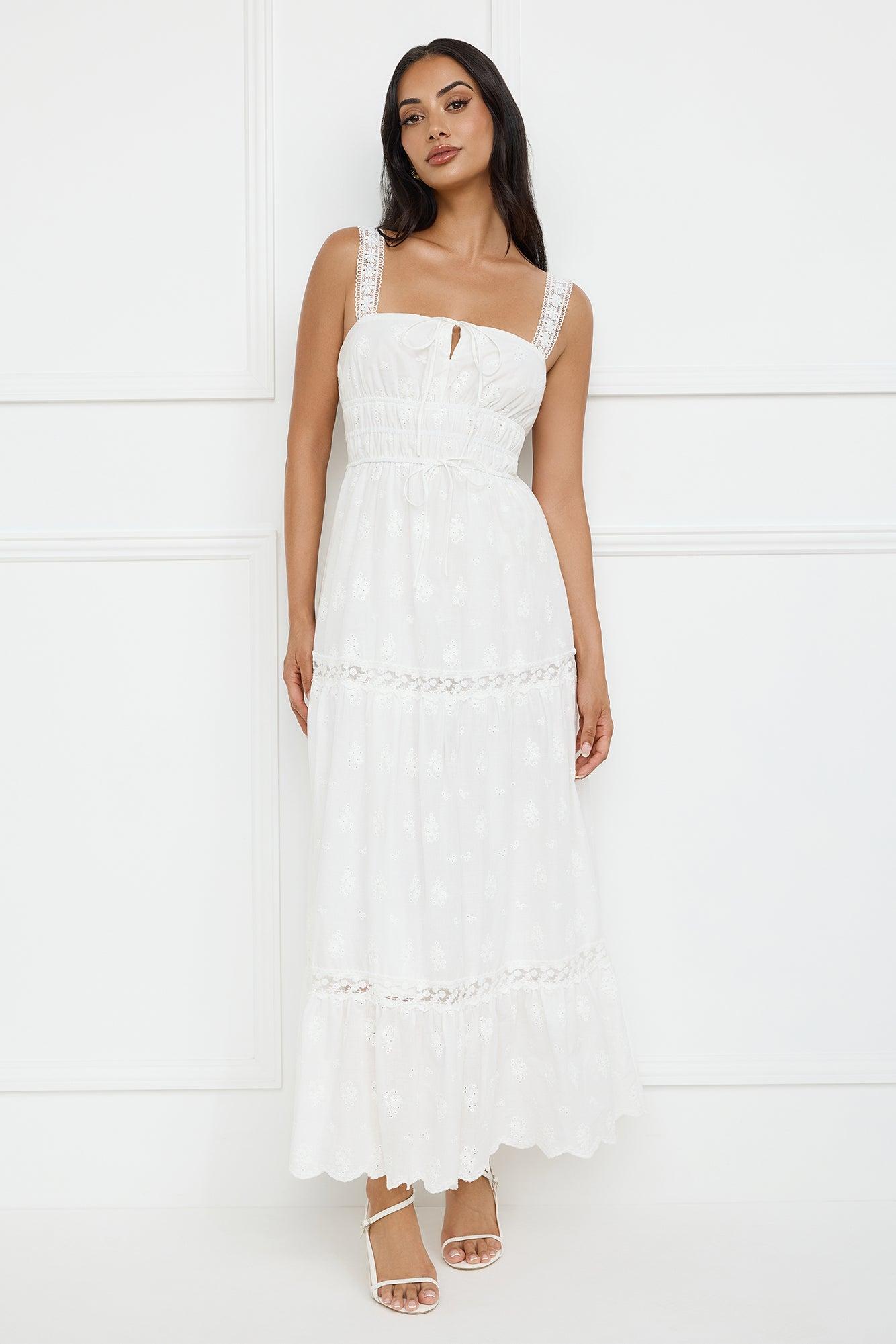 Springtime Sun Maxi Dress White Product Image