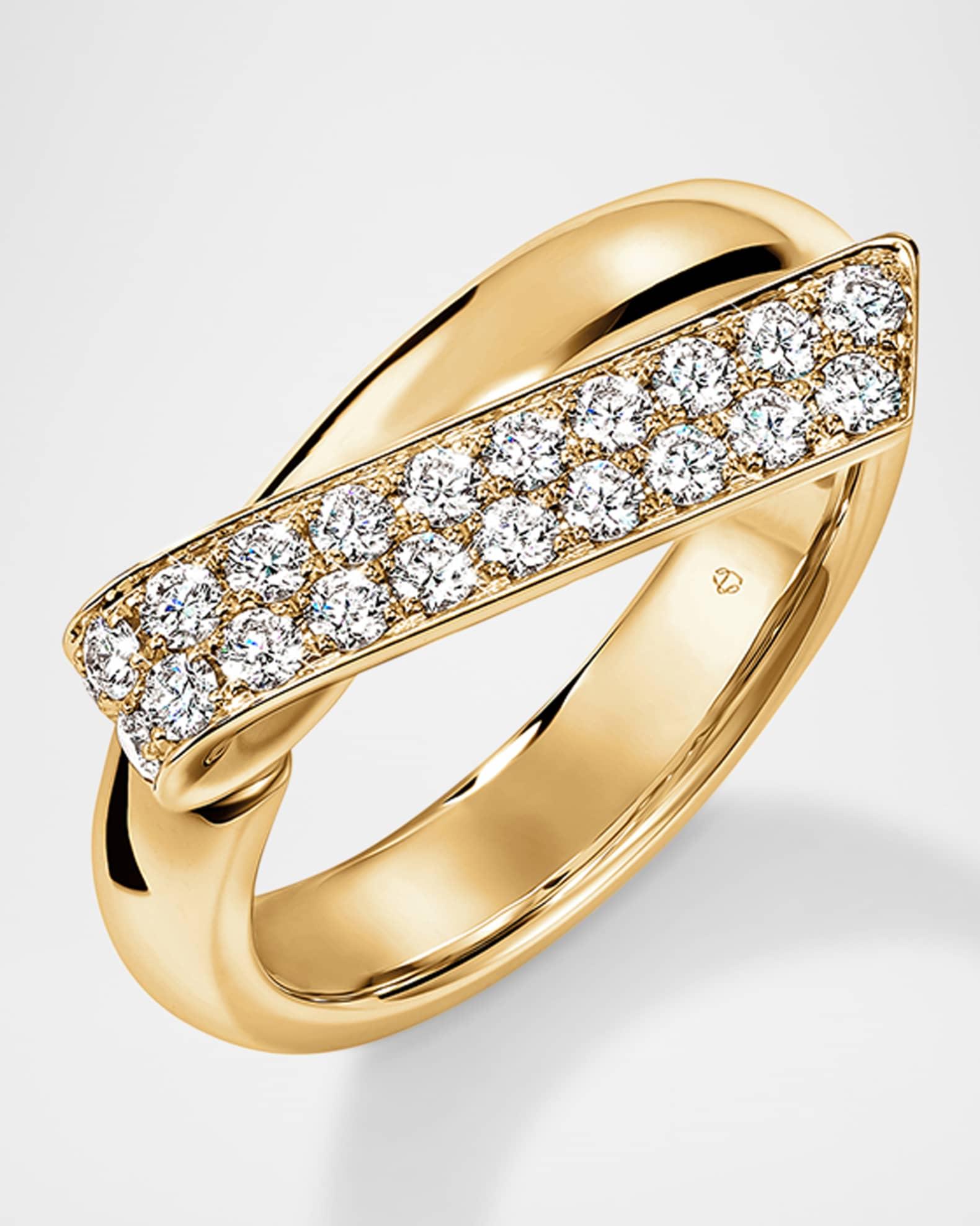 18K Yellow Gold Inside Out Diamond Flip Ring Product Image
