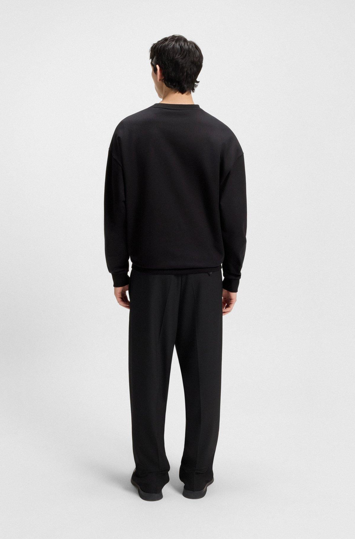 Oversize-fit sweatshirt in cotton terry with logo print Product Image