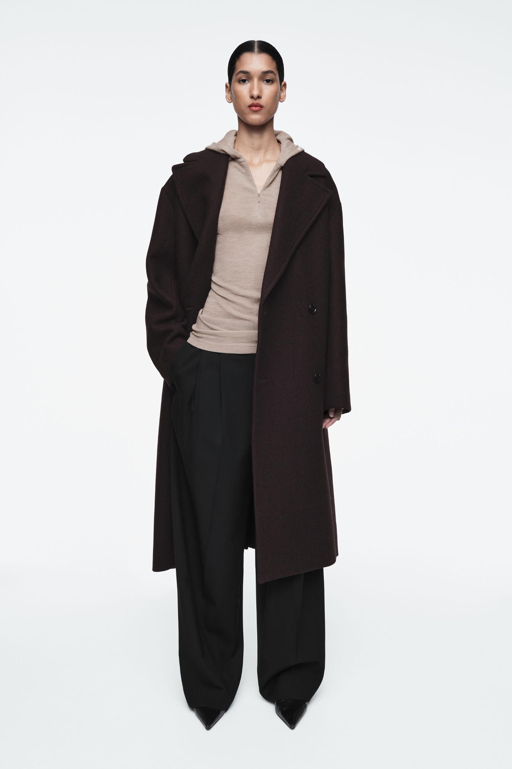 SLIM HALF-ZIP WOOL HOODIE Product Image