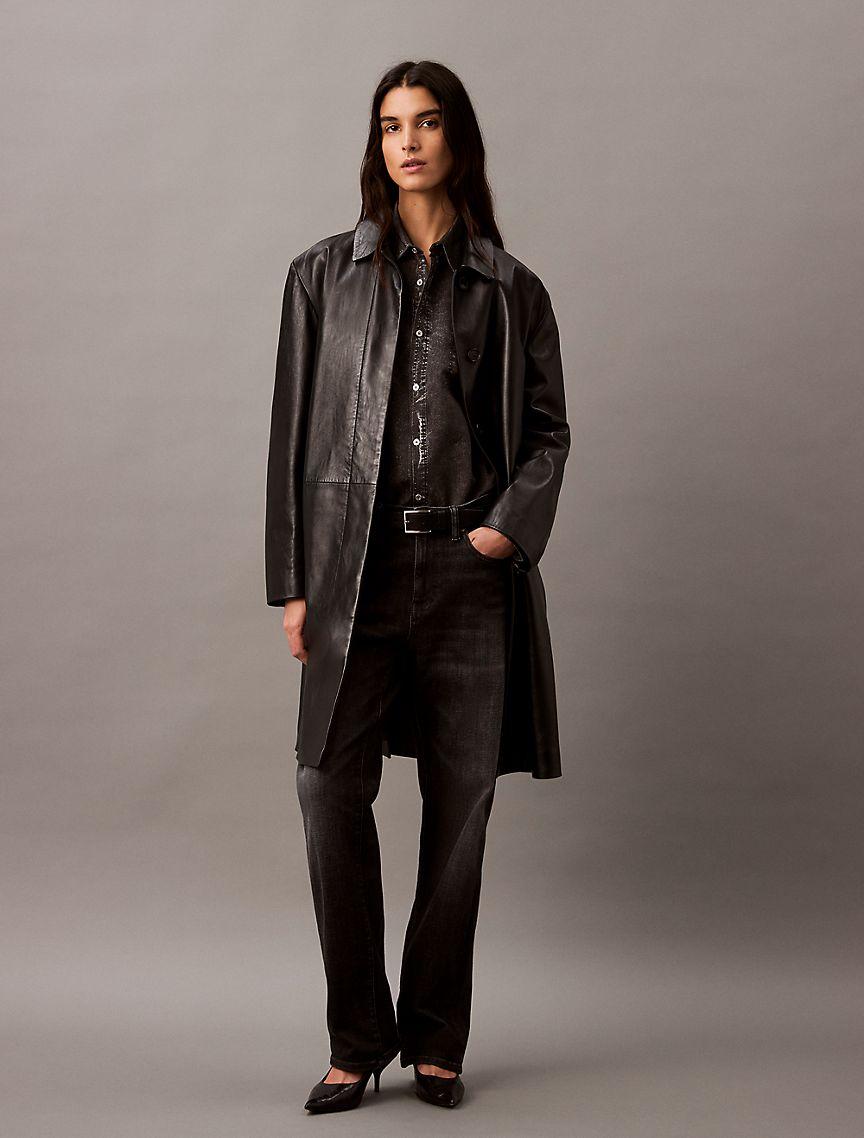 Denim Print Button-Down Shirt Product Image