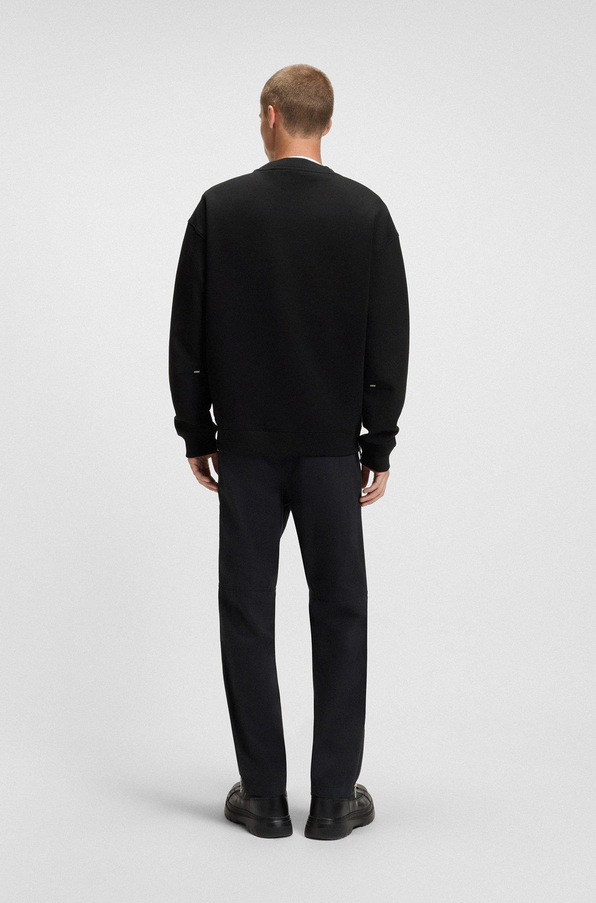 HUGO - Sweatshirt with stacked logo - Black Product Image