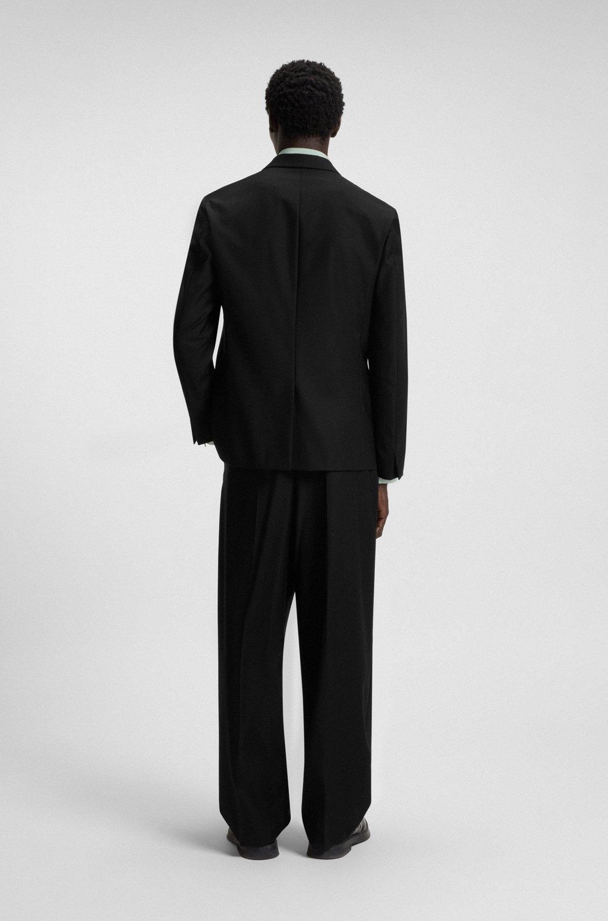 Slim-fit suit jacket with logo closure Product Image