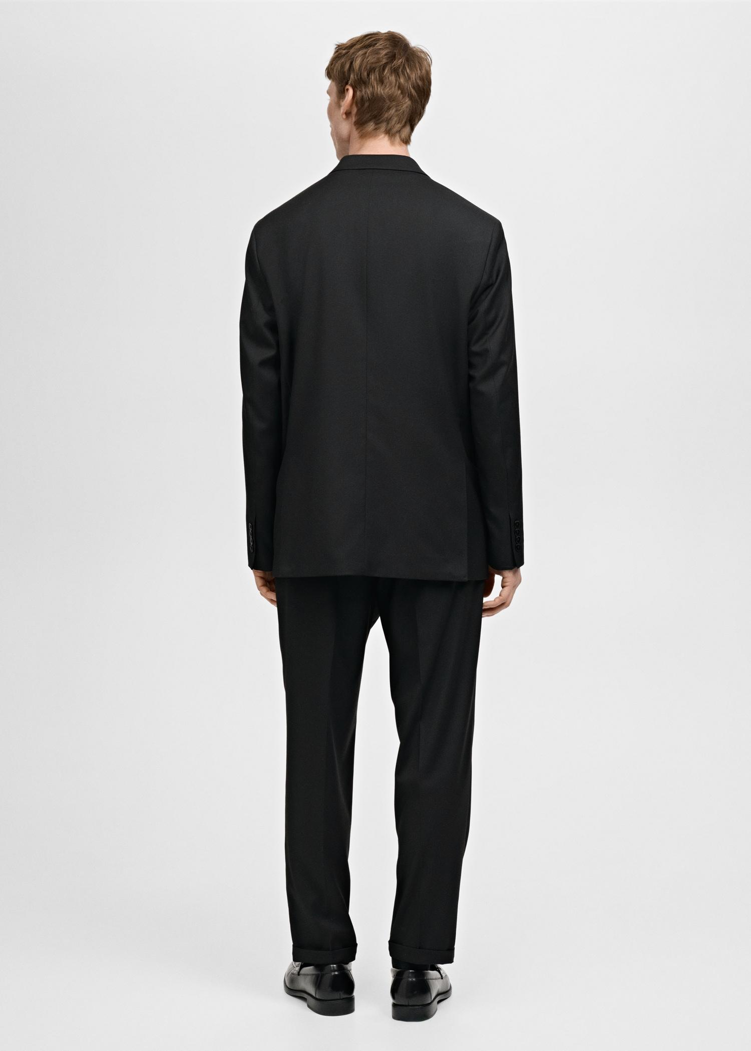 Boston regular-fit double-breasted suit blazer - Men | MANGO USA Product Image