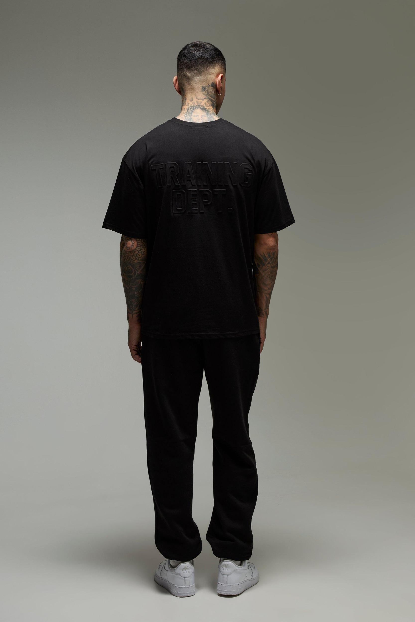 Tall Man Active Training Dept Oversized Embossed Jogger | boohooMAN USA Product Image