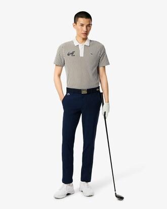 Heat Regulating Striped Golf Polo Shirt Product Image