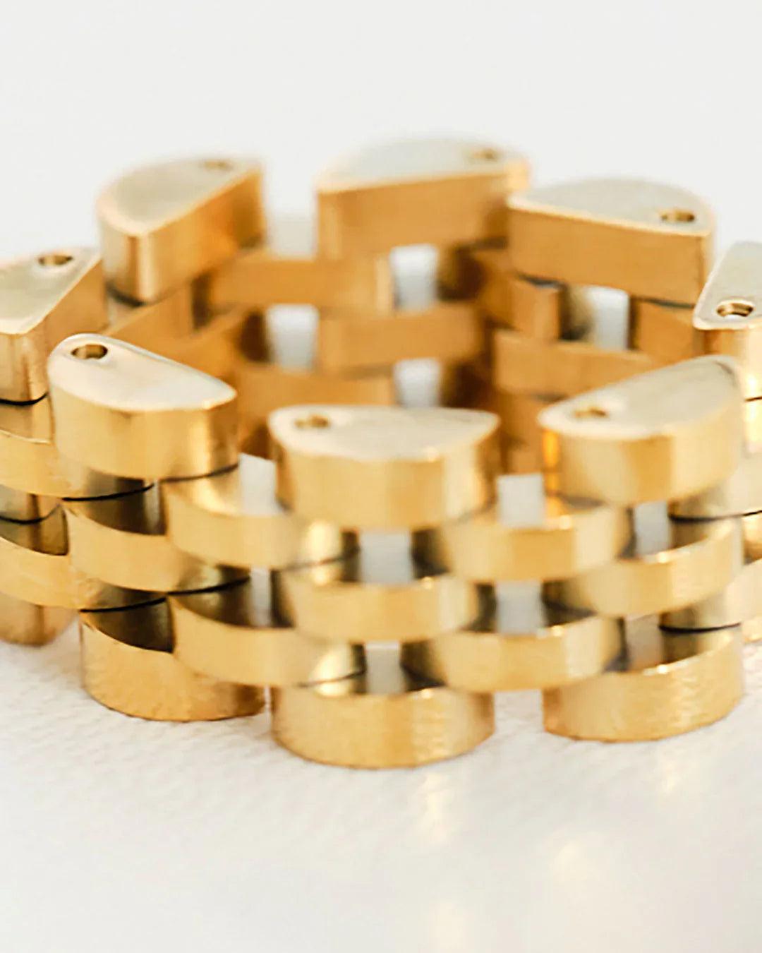 LUV AJ | The Timepiece Ring | Gold Product Image