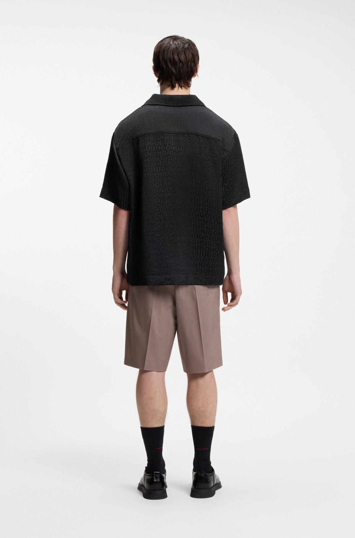 Oversized-fit shirt with jacquard pattern Product Image