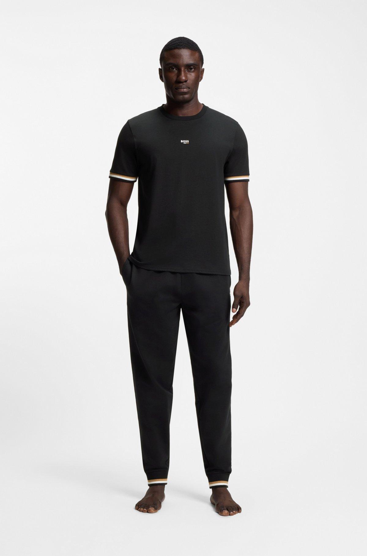 Slub-cotton T-shirt with logo detail Product Image