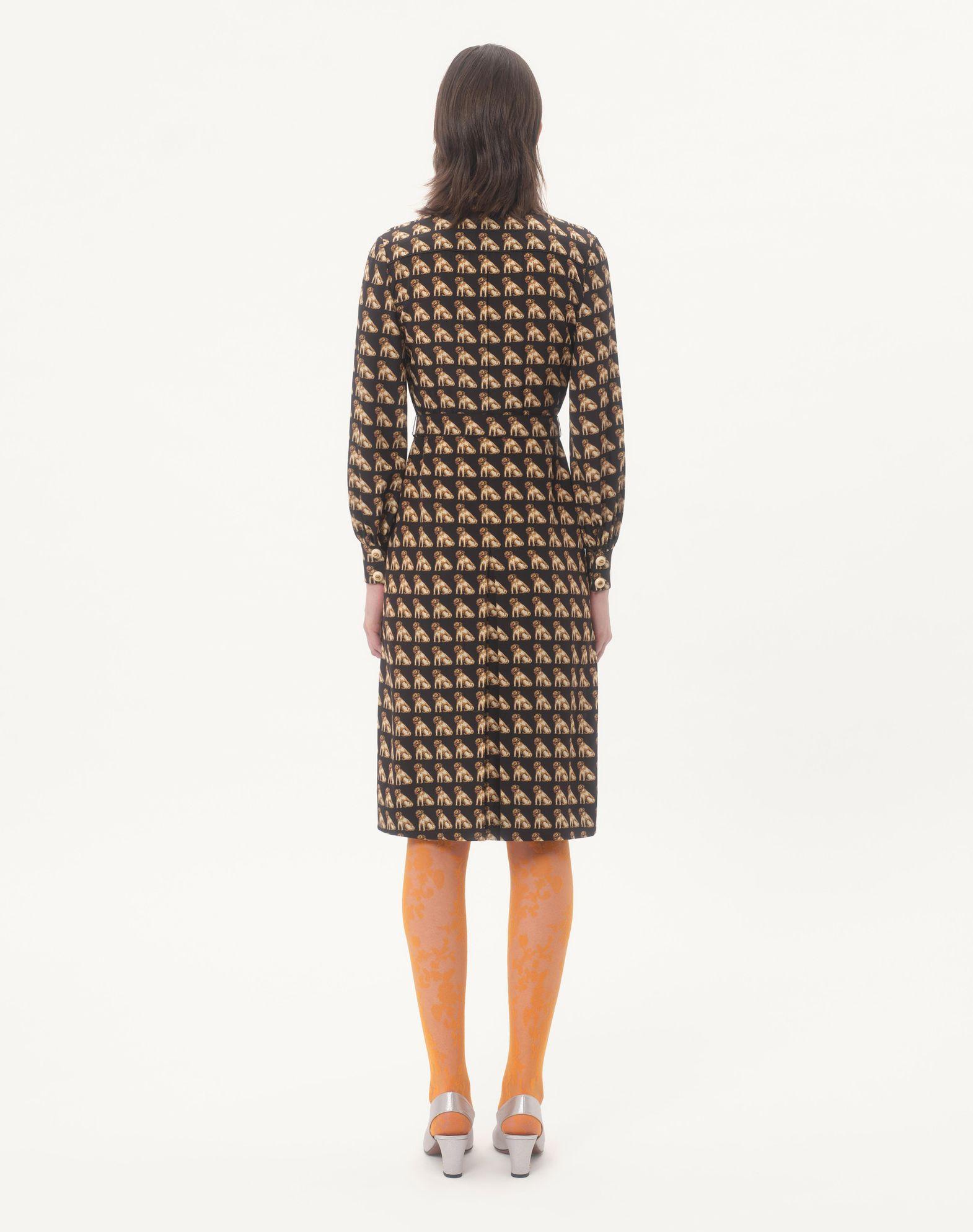 Crepe De Chine Midi Dress With Petit Charles Print Product Image