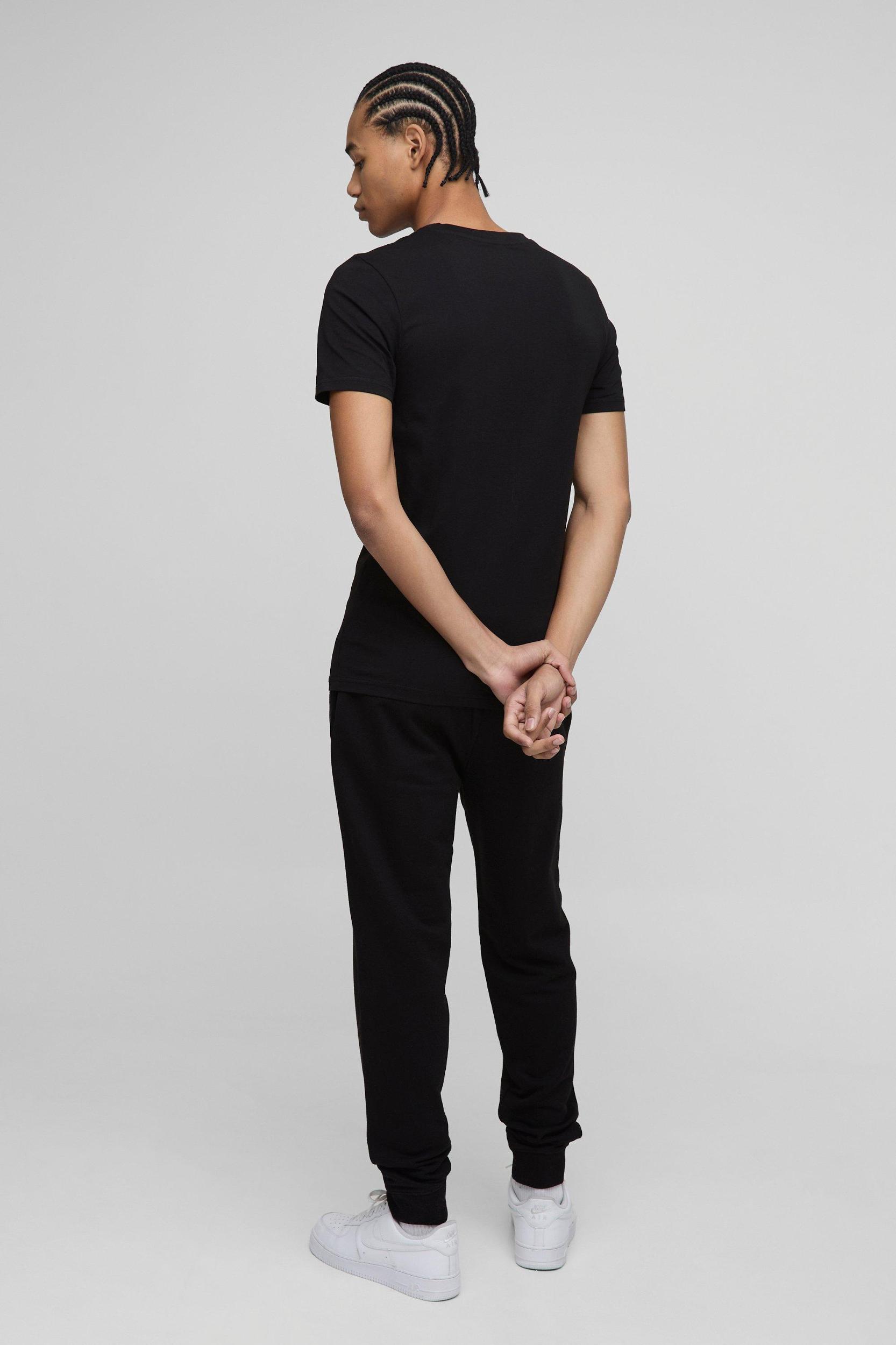 260GSM Loopback Basic Regular Fit Sweatpants | boohooMAN USA Product Image