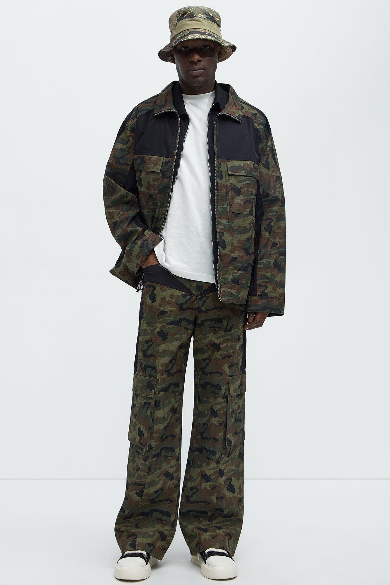 Ripstop Contrast Camo Cargo Pants - Camouflage Product Image