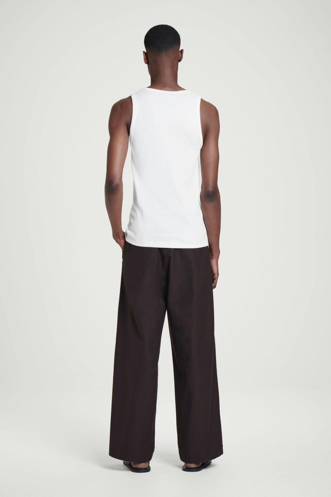 SLIM RIBBED COTTON TANK TOP Product Image