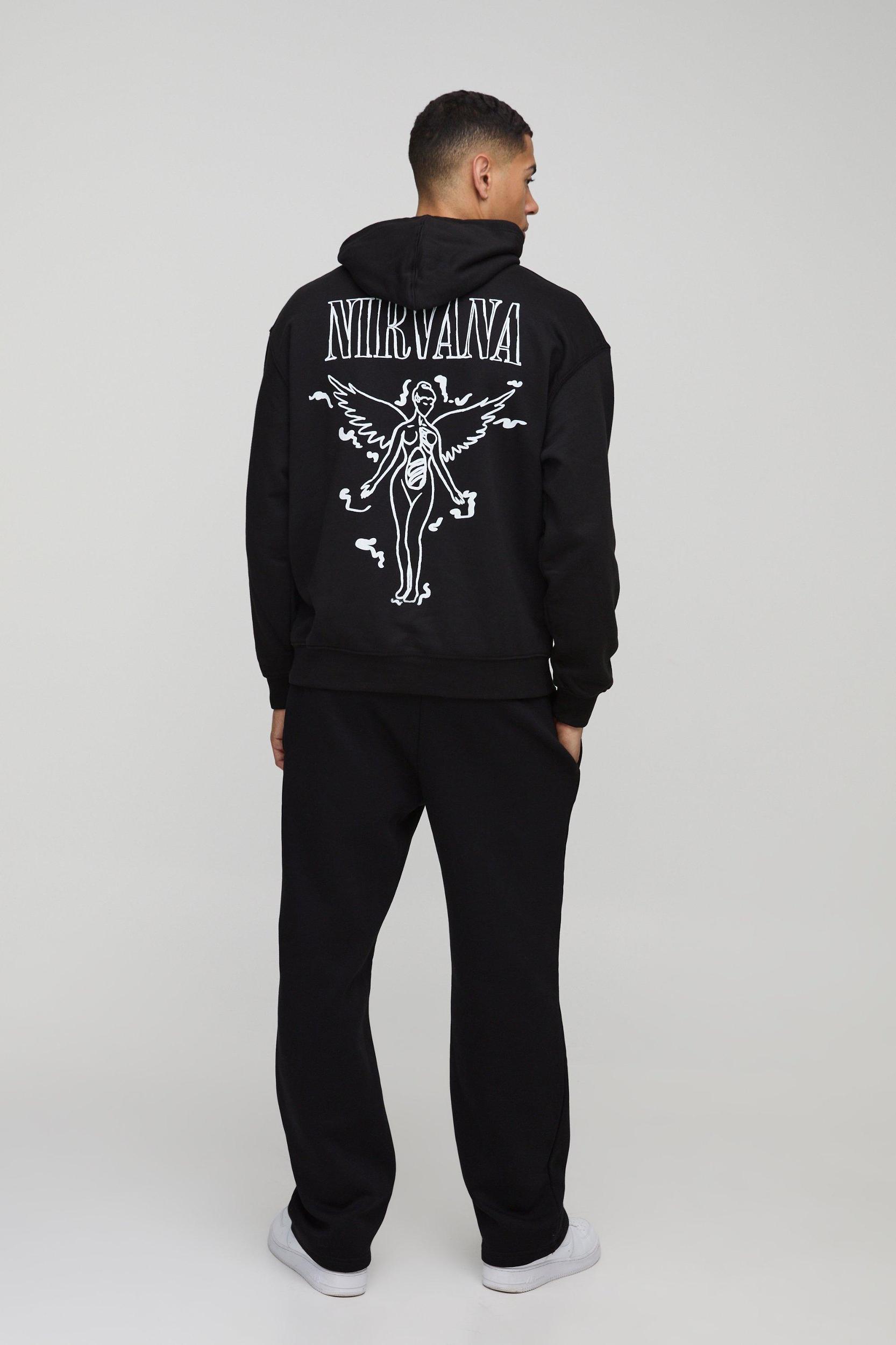Oversized Nirvana License Printed Hoodie | boohooMAN USA Product Image