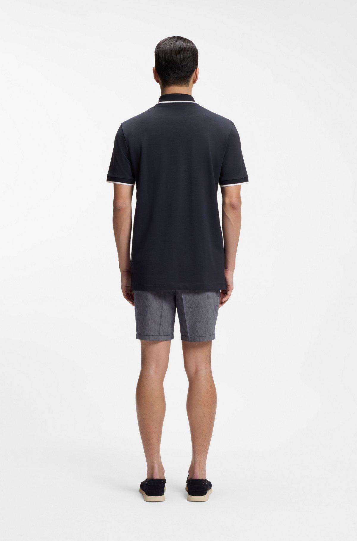 Cotton-piqué polo shirt with contrast tipping Product Image