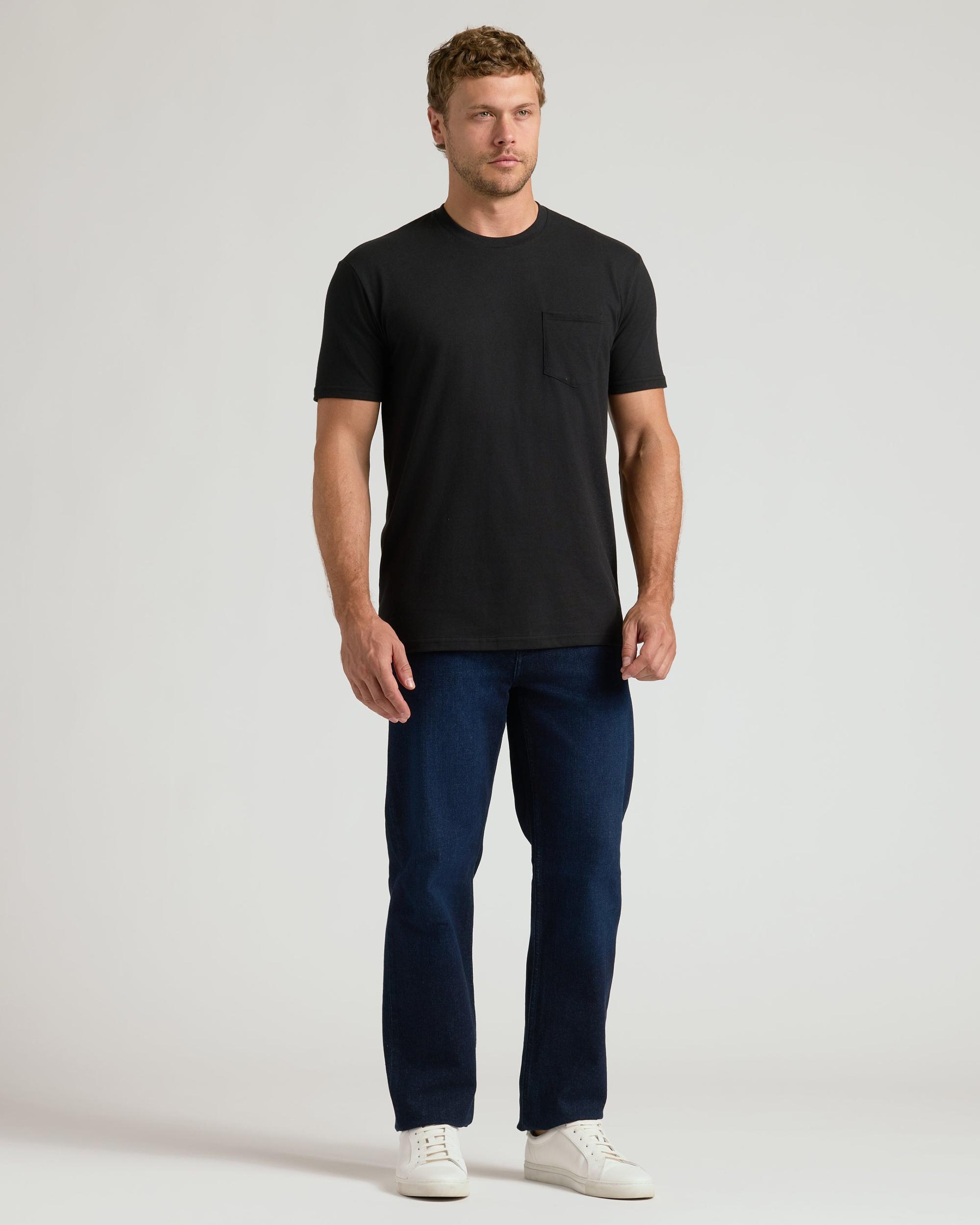 Black Pocket Crew Tee Product Image