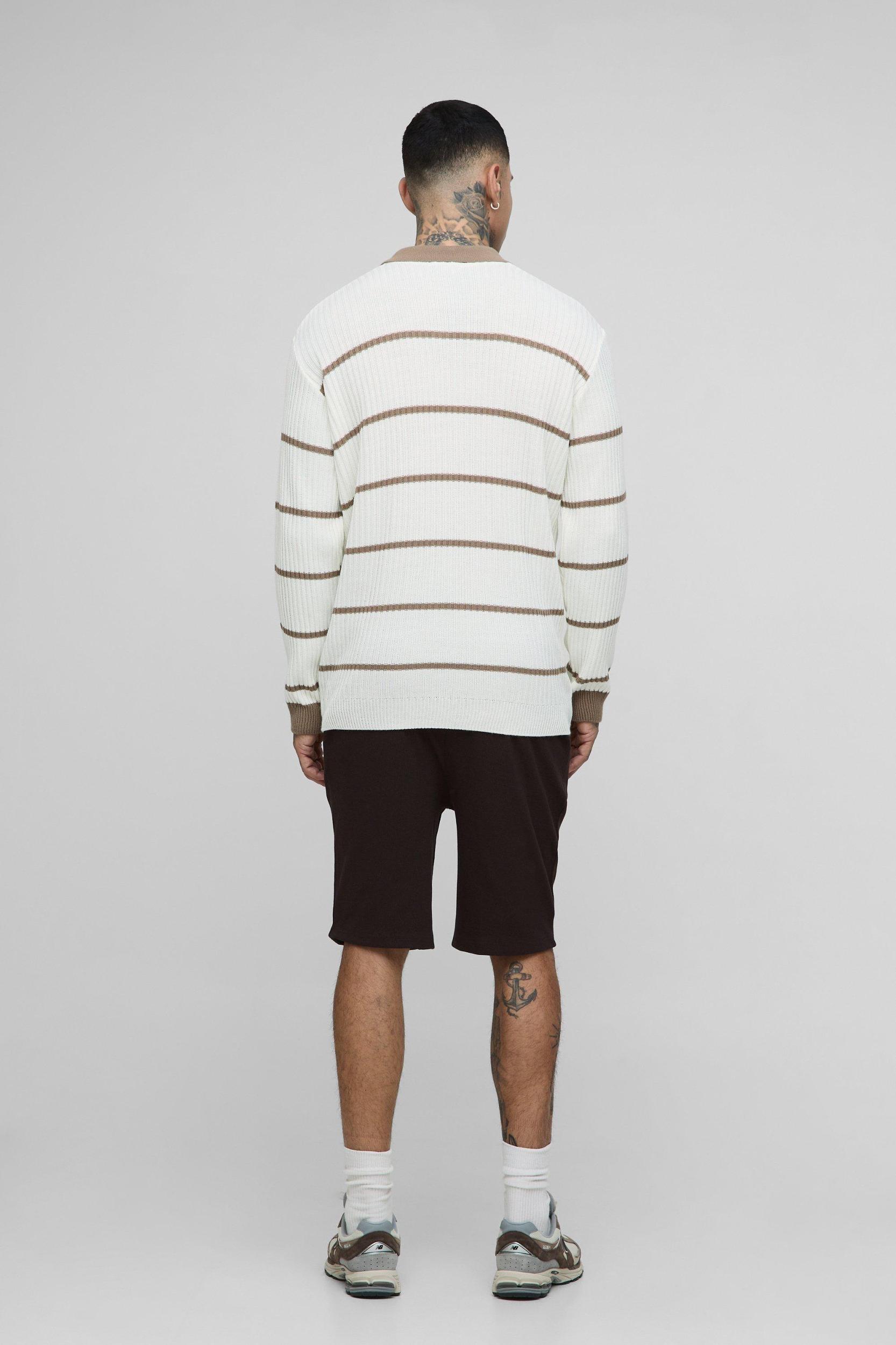 Tall Loose Fit Rib Sweat Shorts | boohooMAN USA Product Image