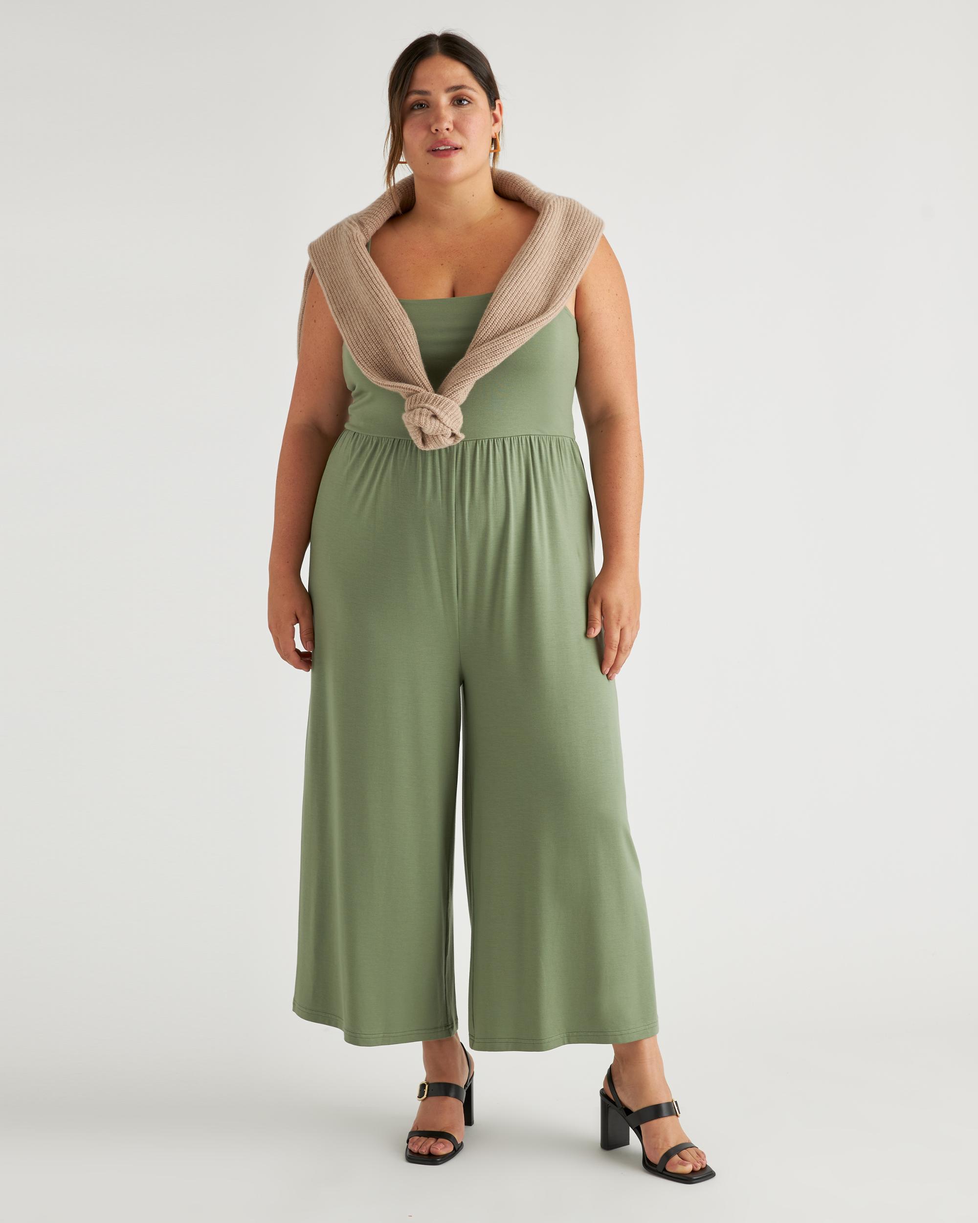 Quince | Women's Tencel Jersey Wide Leg Jumpsuit Product Image