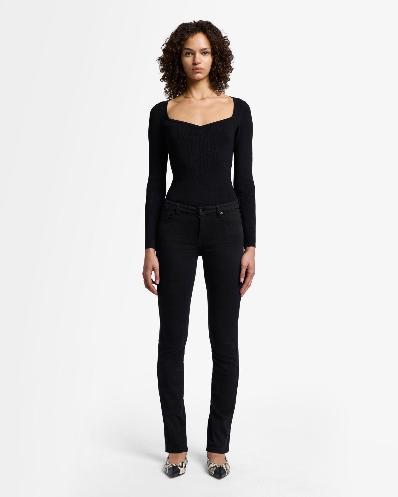 7 For All Mankind Kimmie Mid Rise Straight Jeans Product Image