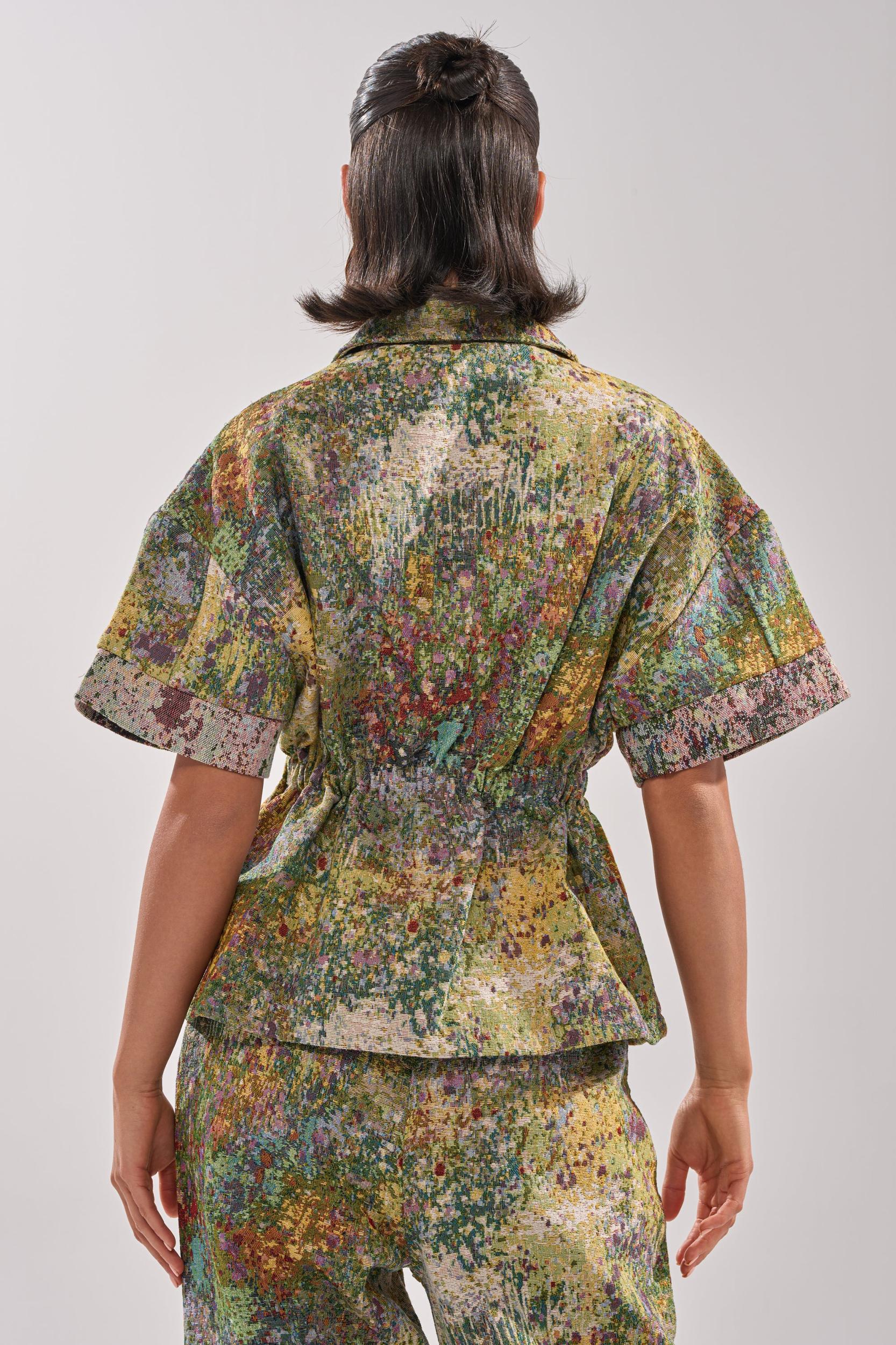 DEEP IN THE SEA BROCADE BLOUSE Product Image