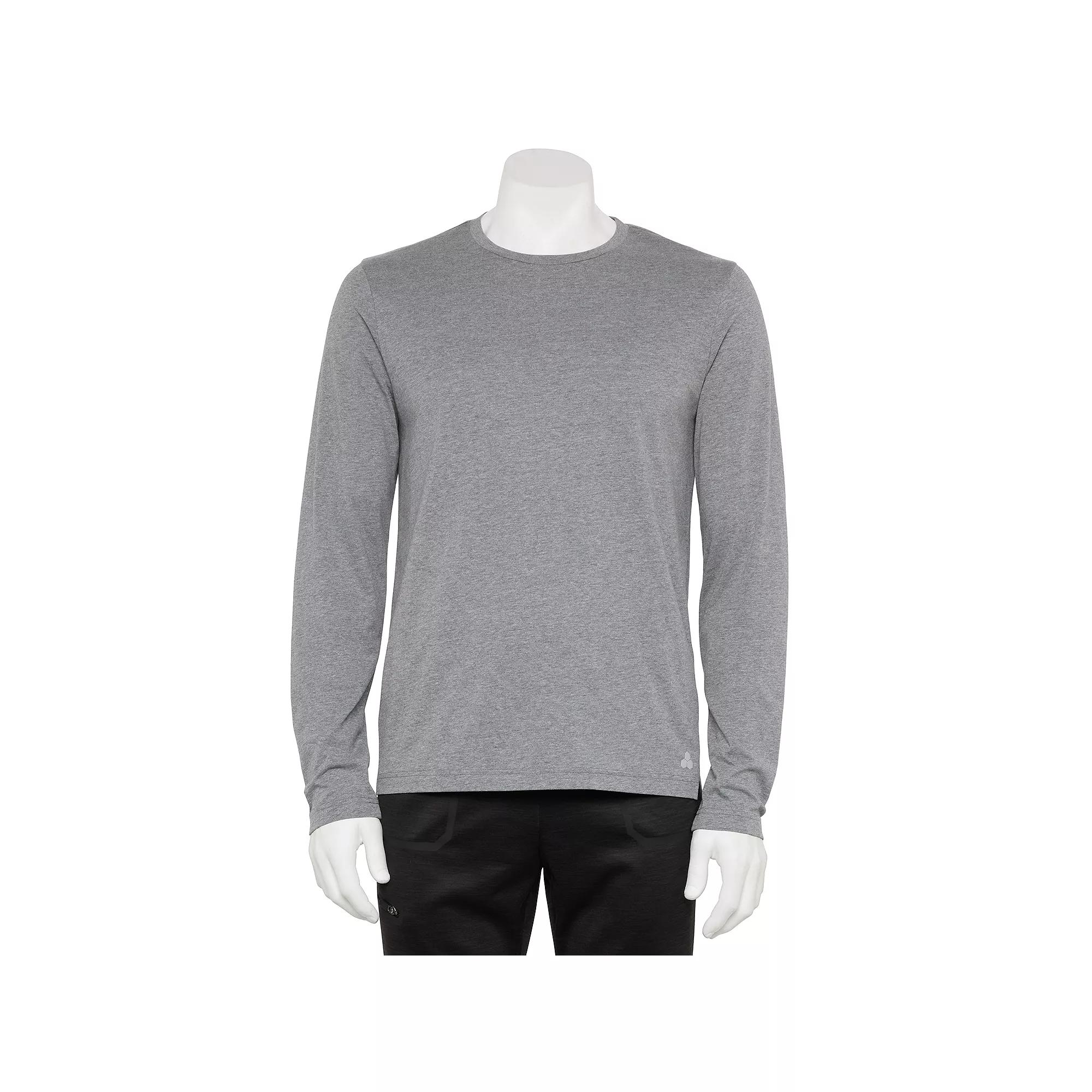 Mens Tek Gear Long Sleeve Essential Tee Grey Grey Product Image