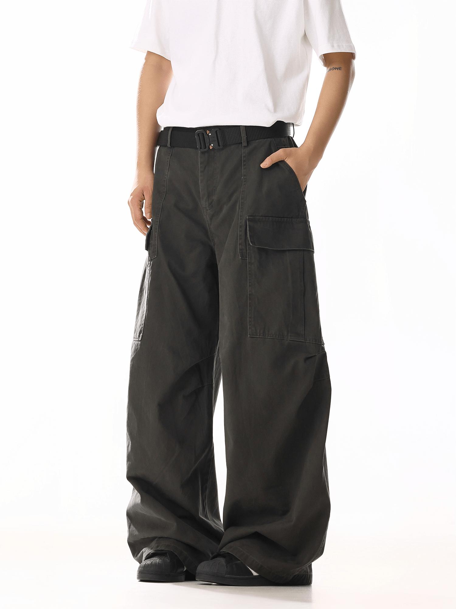 RT No. 19816 ARMY GREEN CARGO BAGGY PANTS Product Image