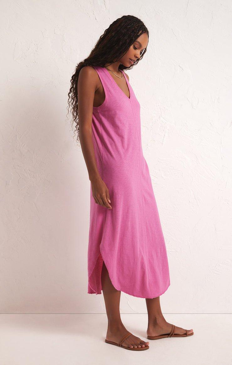 REVERIE SLUB MIDI DRESS Product Image