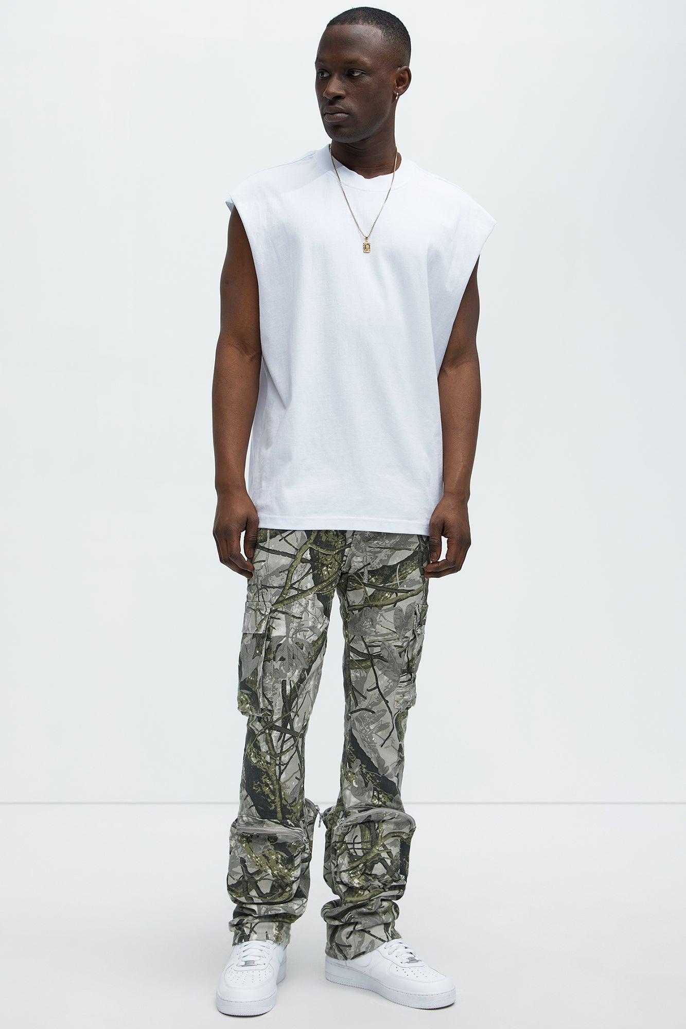 Wanted Cargo Stacked Skinny Flare Pants - Brown/combo Product Image