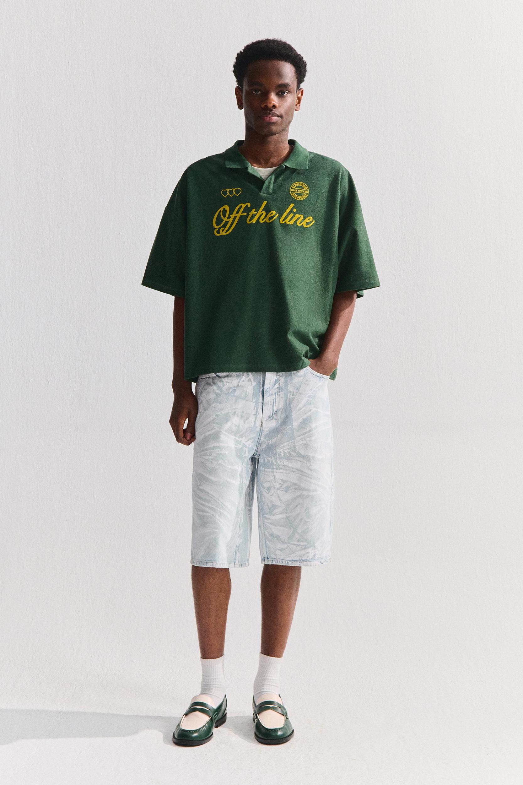 STWD contrast denim Bermuda shorts Product Image