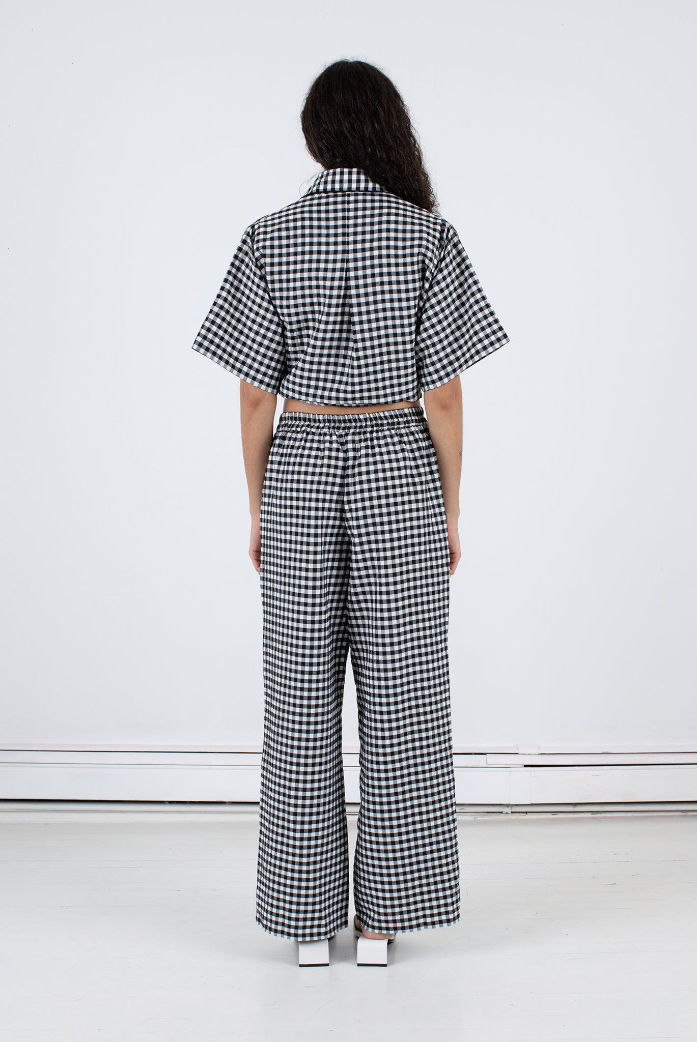 Tilda Top - Black Check Product Image