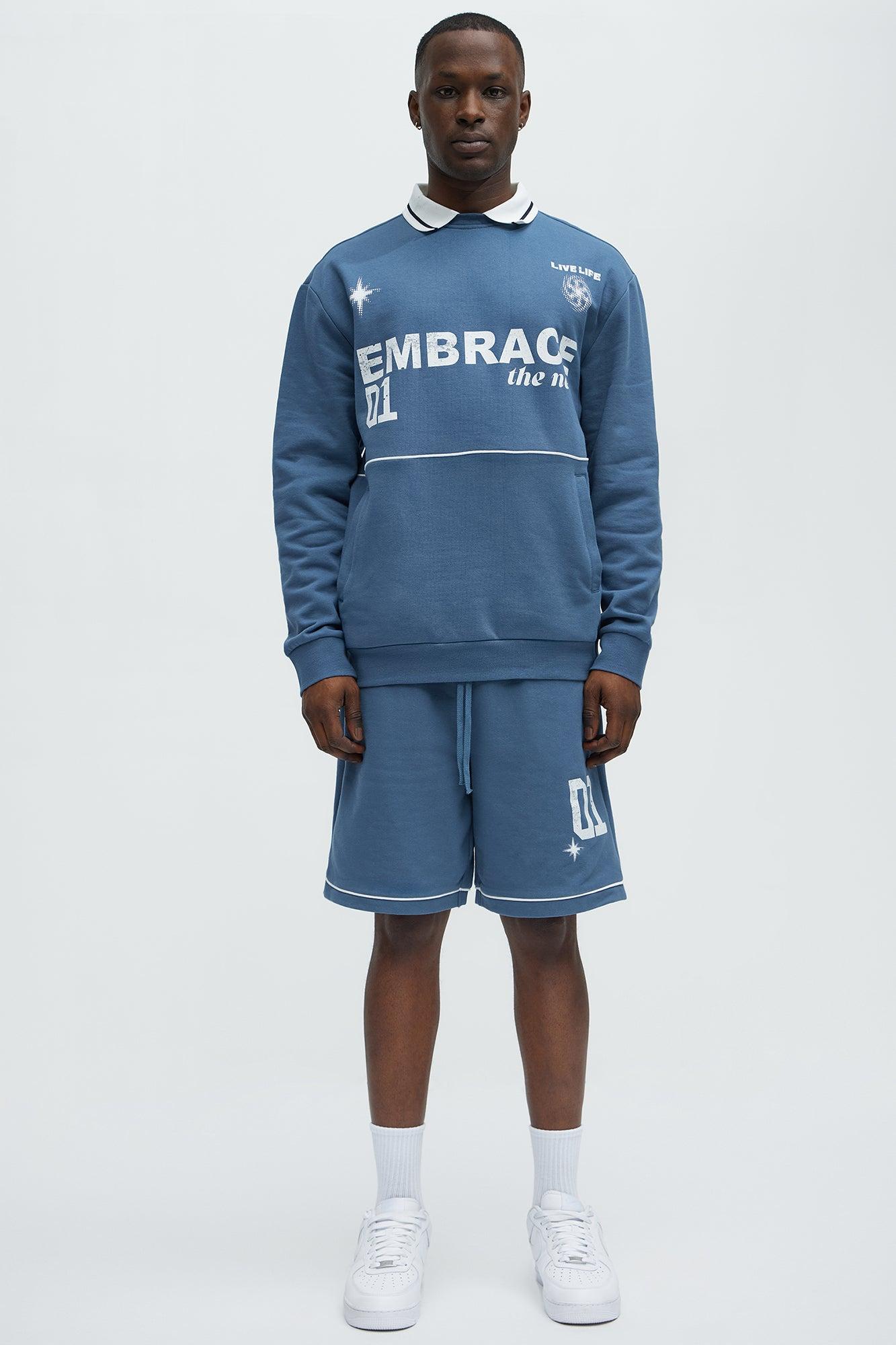 Embrace The New Sweatshorts - Blue Product Image
