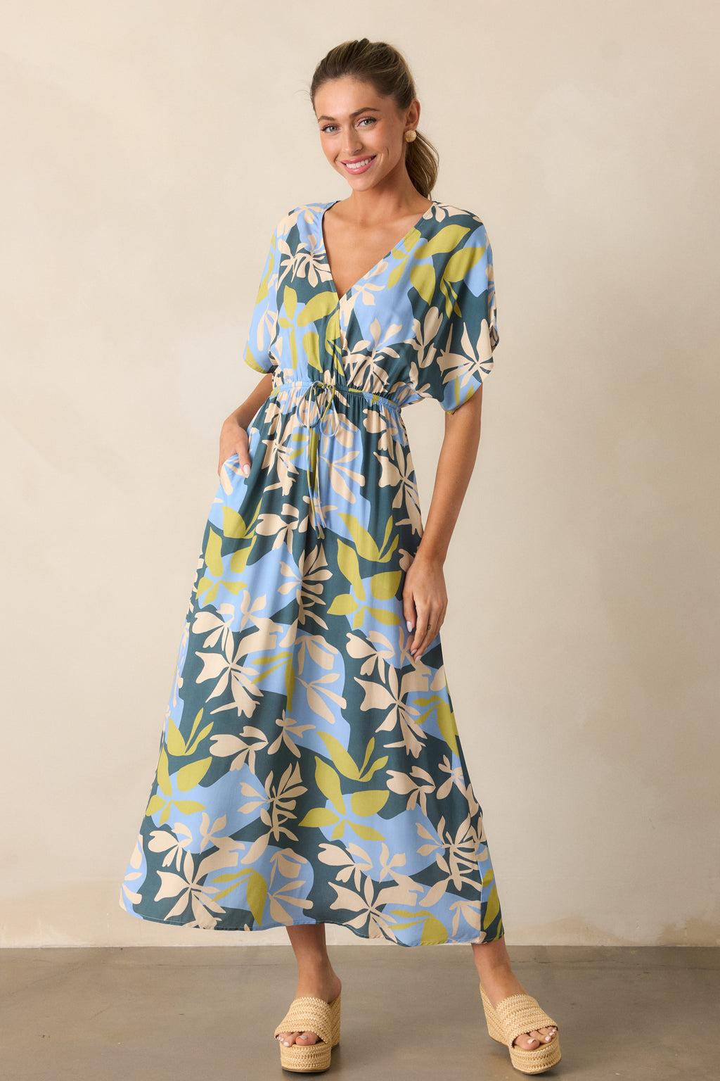 MINKPINK Artistic Garden Green Midi Dress Product Image