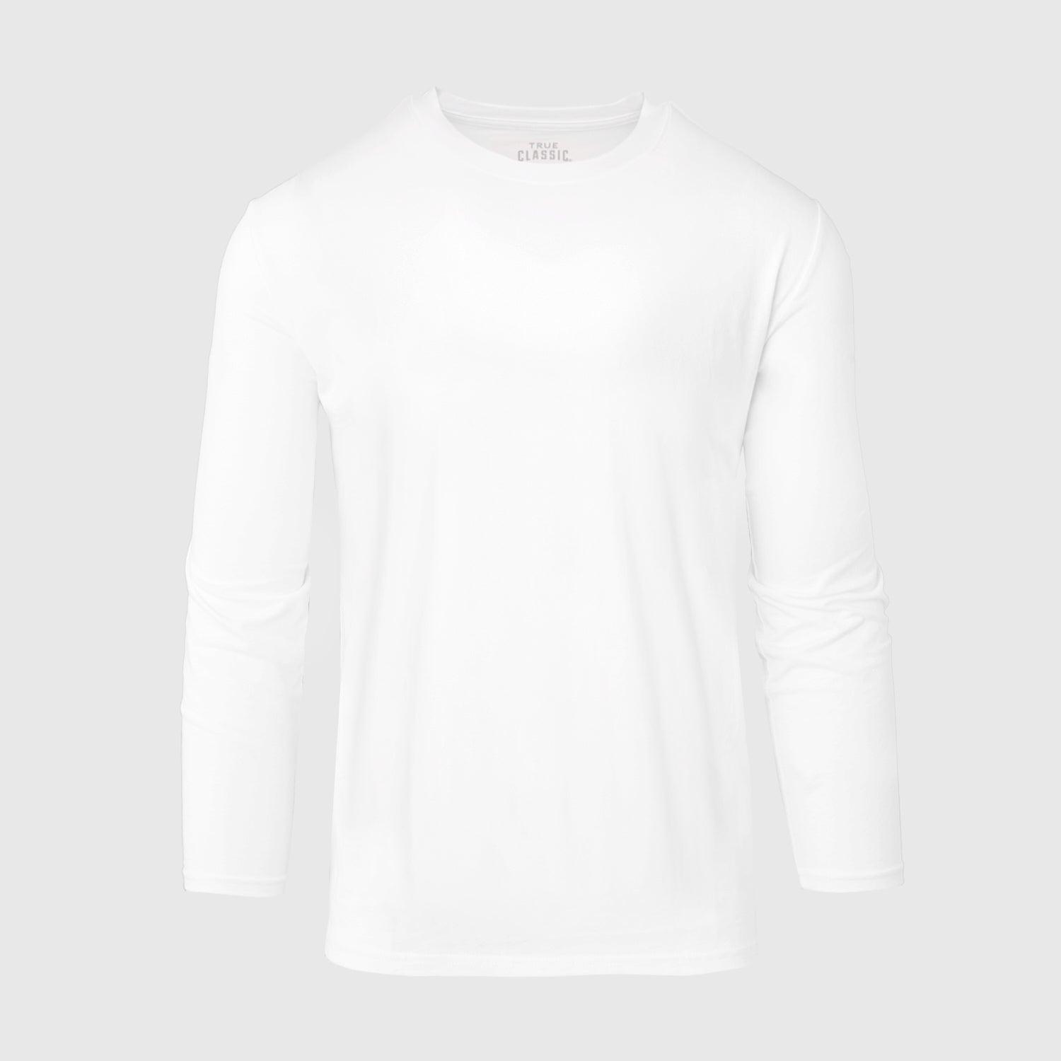White Active Long Sleeve Crew T-Shirt Product Image