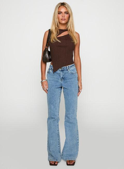 Magic Mirror Mid Rise Bootleg Jeans Ice Wash Product Image