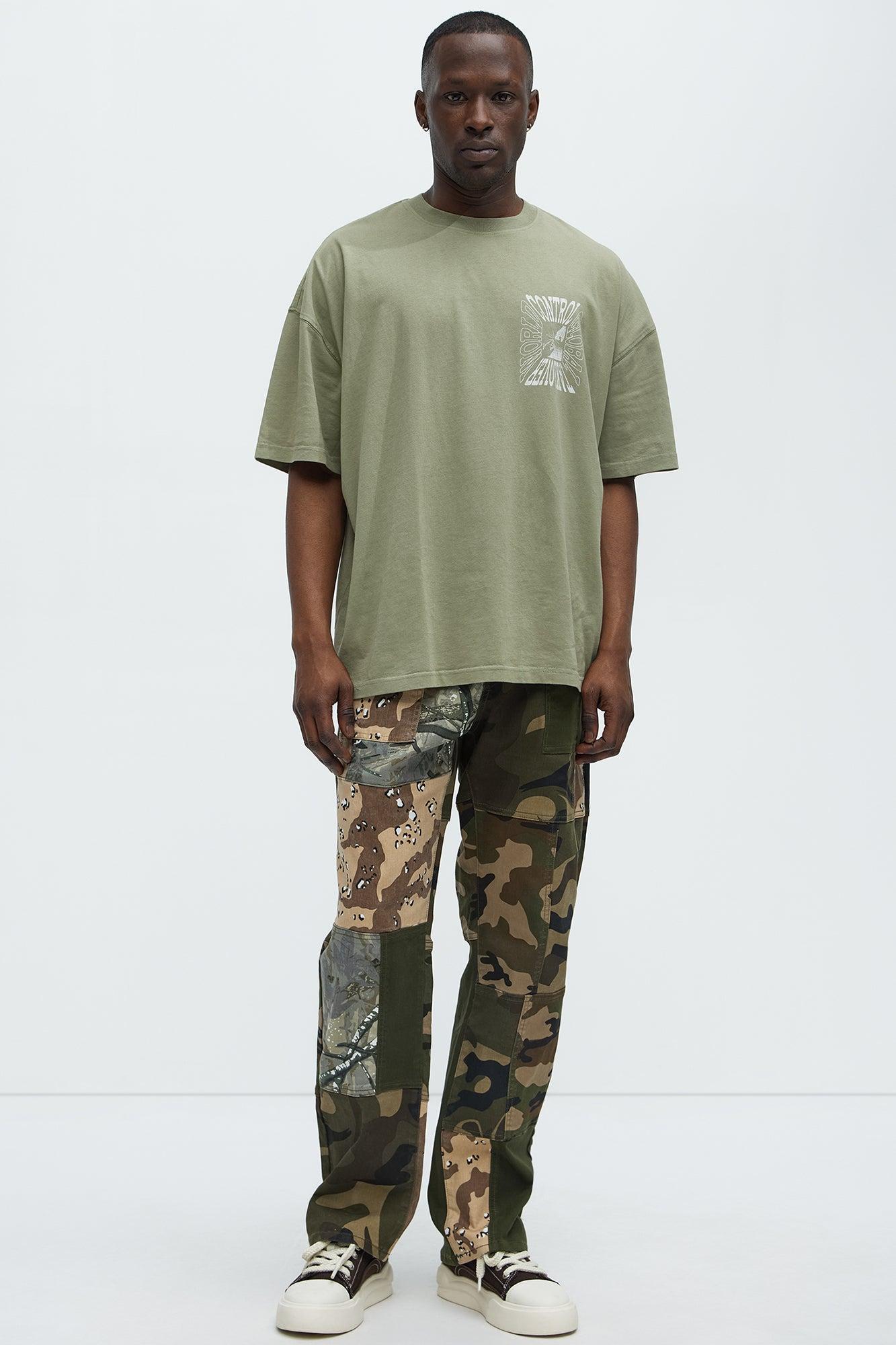 World Control Oversized Short Sleeve Tee - Olive Product Image