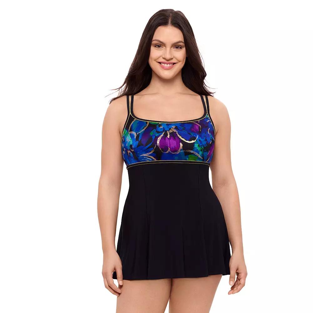 Womens Great Lengths Empire Princess Seam Swimdress One-Piece Swimsuit Product Image
