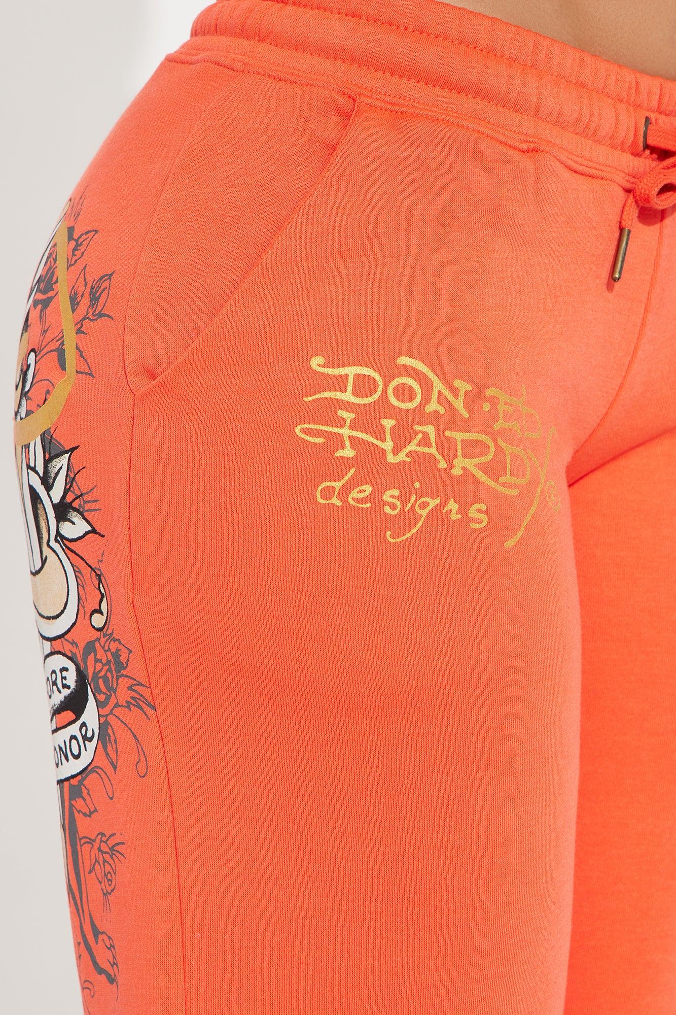 Ed Hardy Panther Rose Pant - Peach Product Image