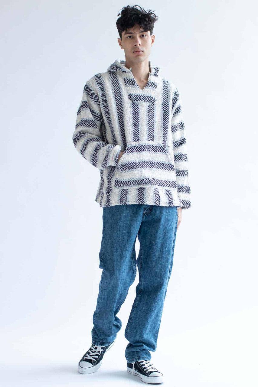 Black Cotton Blend Baja Hoodie Product Image