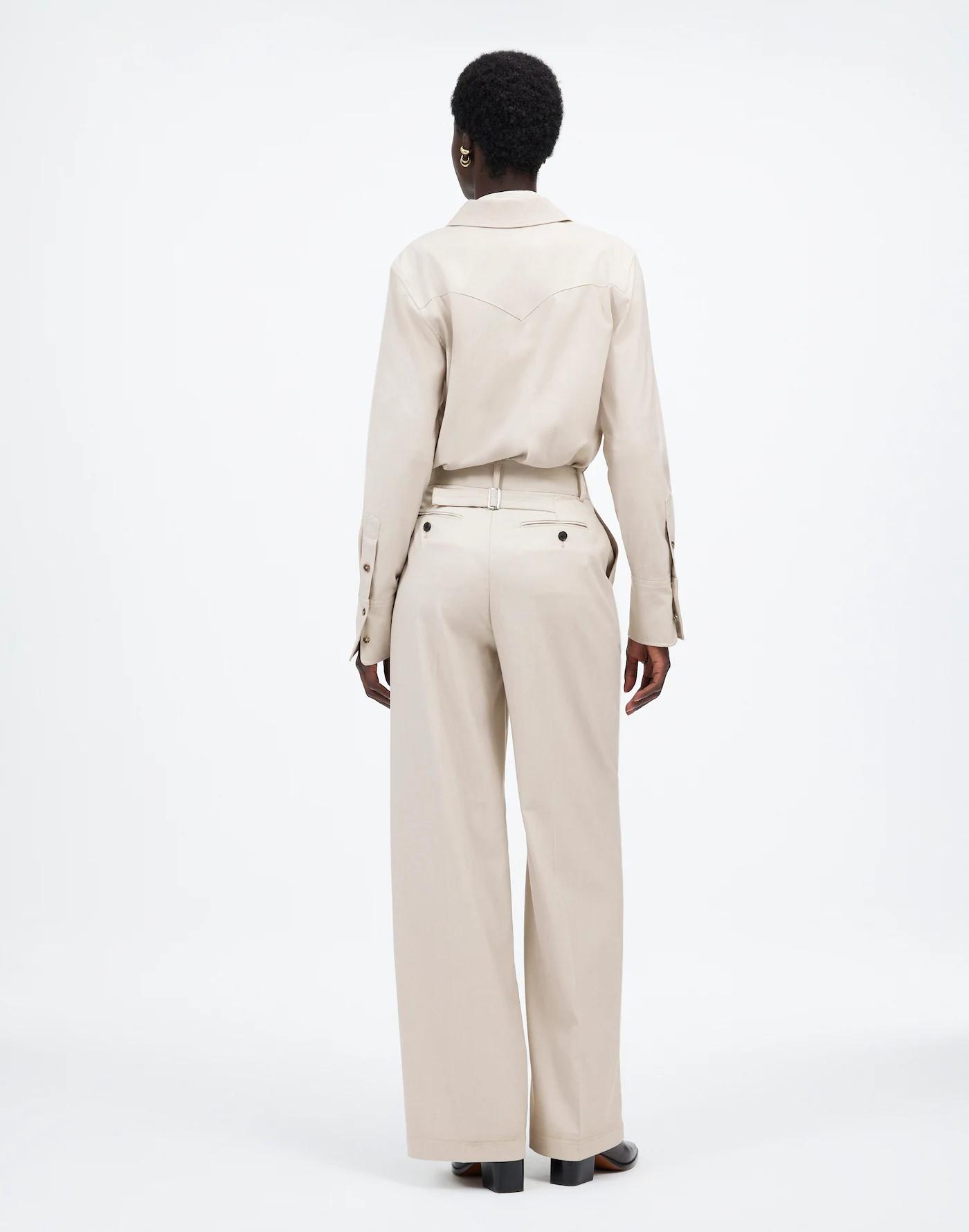 The Tall Harlow Wide-Leg Trouser in Brushed Twill Product Image