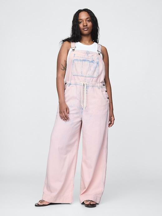 UltraSoft Denim Baggy Overalls Product Image