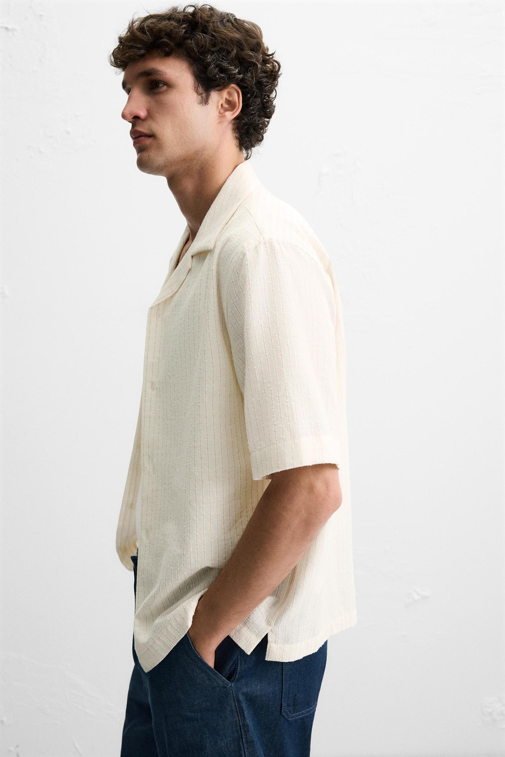 TEXTURED STRIPED SHIRT Product Image