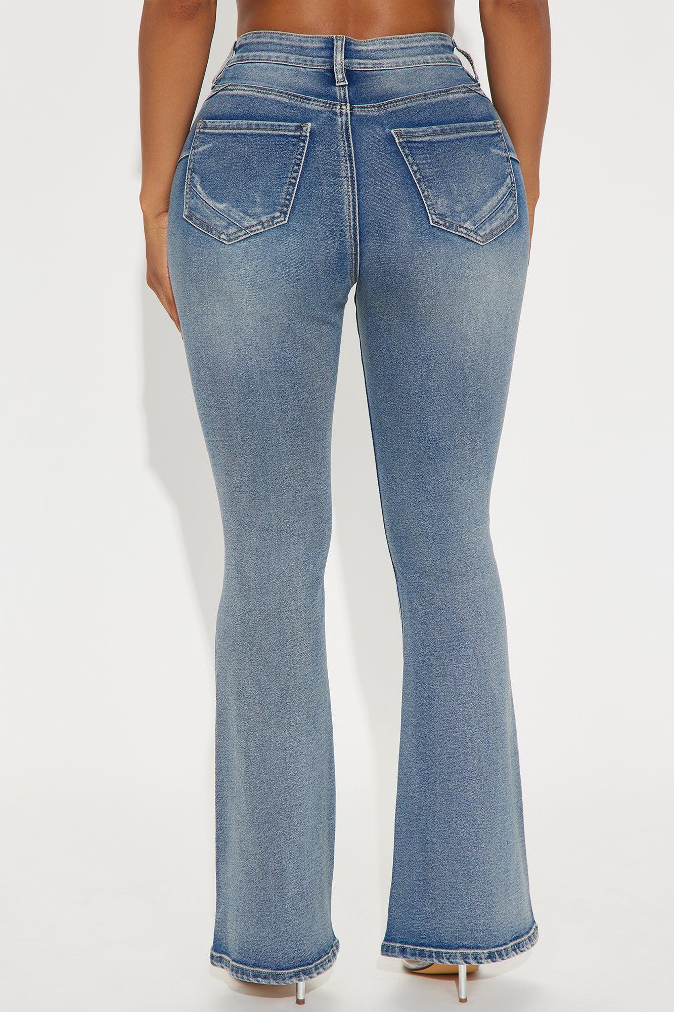 Petite Gemma Sculpting Stretch Flare Jeans - Vintage Wash Female Product Image