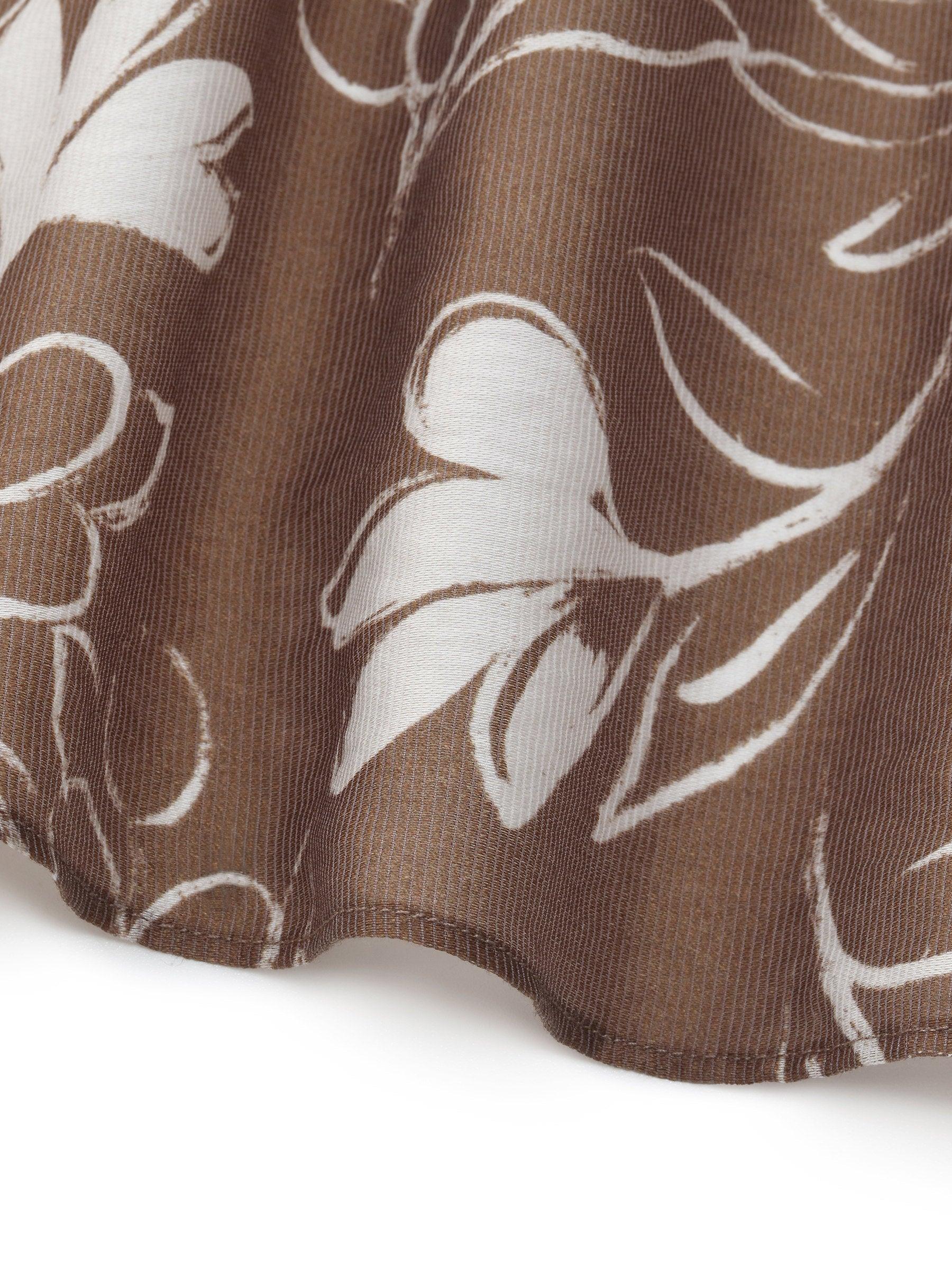 Tencel Blend Floral Print Women Skirt Product Image