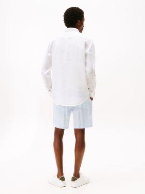 Regular Fit Pigment-Dyed Linen Shirt Product Image