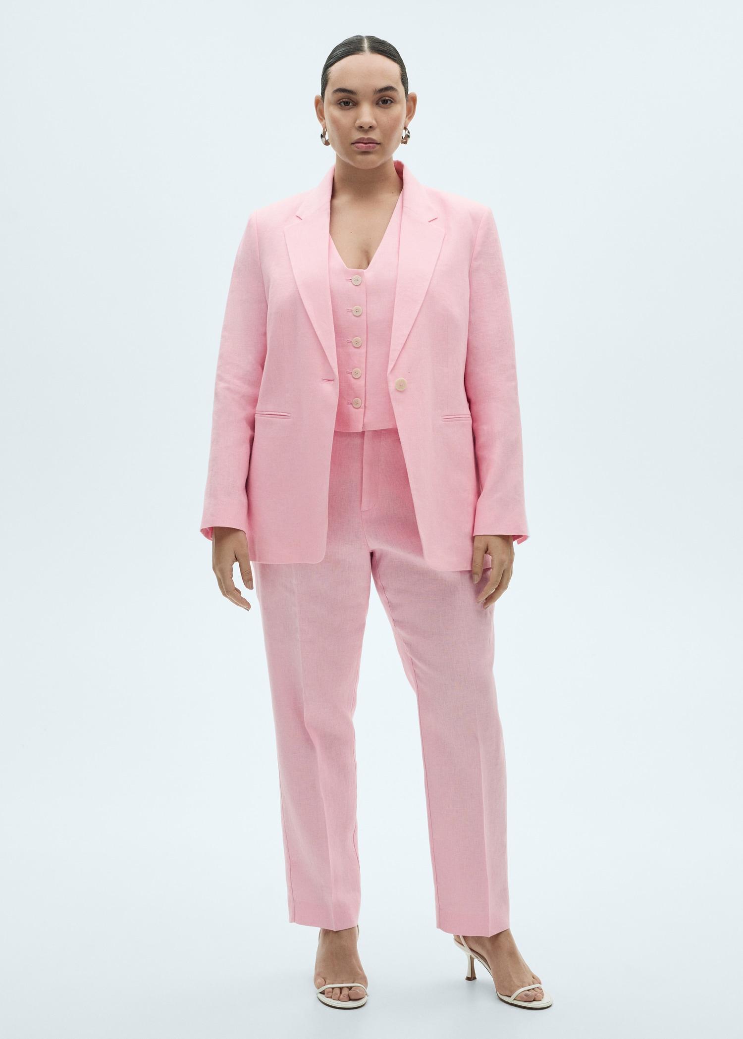 Linen suit waistcoat - Women | MANGO USA Product Image